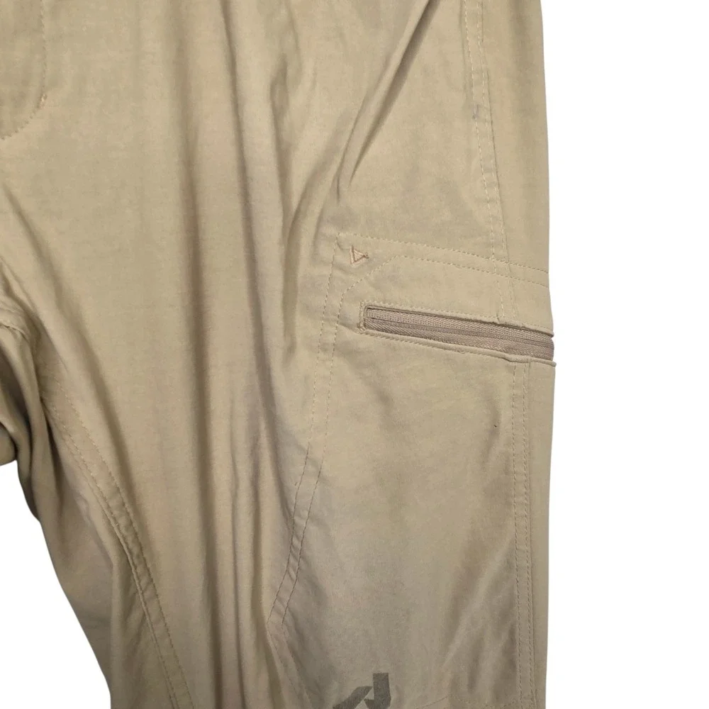 Eddie Bauer Mens Tan Nylon First Ascent Guide Pants 36x34 Cargo Hiking Outdoor